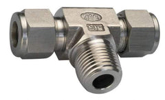 Ham-Let - 5/8" OD, Grade 316Stainless Steel Male Branch Tee - Comp x Comp x MNPT Ends - Exact Industrial Supply