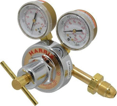 Harris Products - 510 CGA Inlet Connection, Male Fitting, 50 Max psi, Propane Welding Regulator - 9/16-18 Thread, Left Hand Rotation - Exact Industrial Supply