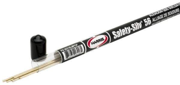 Harris Products - 18 Inch Long, 1/16 Inch Diameter, Bare Coated, High Silver, TIG Welding and Brazing Rod - 0.09 Lb. - Exact Industrial Supply