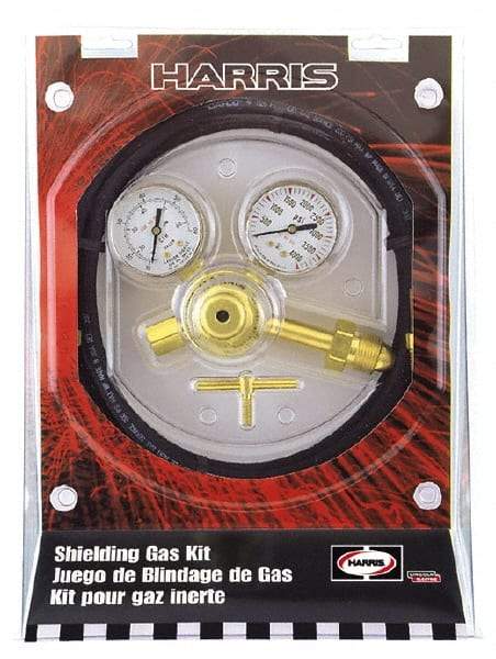 Harris Products - 580 CGA Inlet Connection, Female Fitting, 60 Max psi, Argon Welding Regulator - 5/8-18 Thread, Right Hand Rotation - Exact Industrial Supply