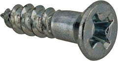 Value Collection - #5, 1/2" OAL, Phillips Drive, Flat Head Wood Screw - Zinc Plated Steel, Grade 2 - Exact Industrial Supply