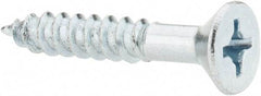 Value Collection - #14, 1-1/2" OAL, Phillips Drive, Flat Head Wood Screw - ASME B18.6.1, Zinc Plated Steel, Grade 2 - Exact Industrial Supply