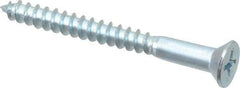 Value Collection - #14, 2-1/2" OAL, Phillips Drive, Flat Head Wood Screw - ASME B18.6.1, Zinc Plated Steel, Grade 2 - Exact Industrial Supply
