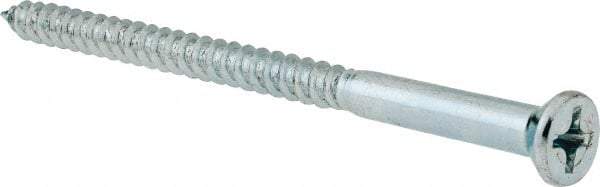 Value Collection - #14, 4" OAL, Phillips Drive, Flat Head Wood Screw - ASME B18.6.1, Zinc Plated Steel, Grade 2 - Exact Industrial Supply