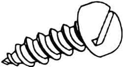 Value Collection - #12 Pan Head Slotted Sheet Metal Screw - Steel, 1-3/4" Length Under Head, AISI 1016, ASME B18.6.3, ASME B18.6.4 & SAE J933, Grade 1016-1024 - Exact Industrial Supply