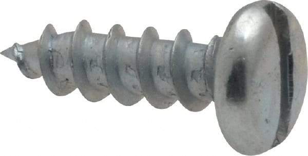 Value Collection - #10 Pan Head Slotted Sheet Metal Screw - Steel, 5/8" Length Under Head, Grade 2 - Exact Industrial Supply