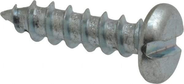 Value Collection - #10 Pan Head Slotted Sheet Metal Screw - Steel, 3/4" Length Under Head, Grade 2 - Exact Industrial Supply