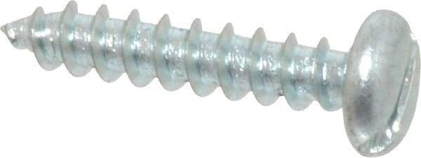 Value Collection - #10 Pan Head Slotted Sheet Metal Screw - Steel, 1" Length Under Head, Grade 2 - Exact Industrial Supply