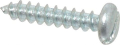 Value Collection - #10 Pan Head Slotted Sheet Metal Screw - Steel, 1" Length Under Head, Grade 2 - Exact Industrial Supply