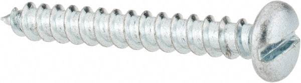 Value Collection - #10 Pan Head Slotted Sheet Metal Screw - Steel, 1-1/2" Length Under Head, Grade 2 - Exact Industrial Supply