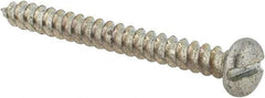 Value Collection - #10 Pan Head Slotted Sheet Metal Screw - Steel, 2" Length Under Head, Grade 2 - Exact Industrial Supply