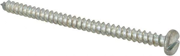 Value Collection - #10 Pan Head Slotted Sheet Metal Screw - Steel, 3" Length Under Head, Grade 2 - Exact Industrial Supply