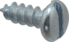 Value Collection - #12 Pan Head Slotted Sheet Metal Screw - Steel, 5/8" Length Under Head, Grade 2 - Exact Industrial Supply