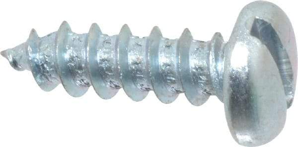 Value Collection - #12 Pan Head Slotted Sheet Metal Screw - Steel, 3/4" Length Under Head, Grade 2 - Exact Industrial Supply