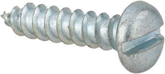 Value Collection - #12 Pan Head Slotted Sheet Metal Screw - Steel, 7/8" Length Under Head, Grade 2 - Exact Industrial Supply