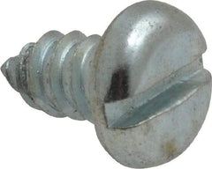 Value Collection - #14 Pan Head Slotted Sheet Metal Screw - Steel, 1/2" Length Under Head, Grade 2 - Exact Industrial Supply