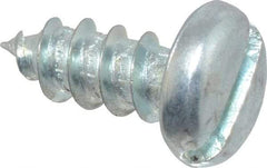 Value Collection - #14 Pan Head Slotted Sheet Metal Screw - Steel, 5/8" Length Under Head, Grade 2 - Exact Industrial Supply