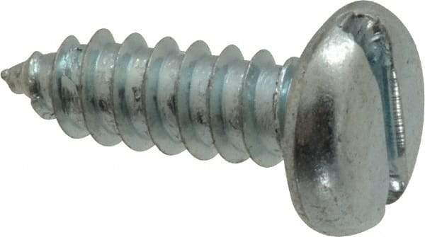 Value Collection - #14 Pan Head Slotted Sheet Metal Screw - Steel, 3/4" Length Under Head, Grade 2 - Exact Industrial Supply