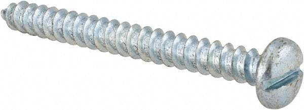 Value Collection - #14 Pan Head Slotted Sheet Metal Screw - Steel, 2-1/2" Length Under Head, Grade 2 - Exact Industrial Supply