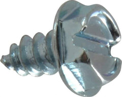 Value Collection - #10 Hex Washer Head Slotted Sheet Metal Screw - Steel, 3/8" Length Under Head, Grade 2 - Exact Industrial Supply
