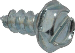 Value Collection - #10 Hex Washer Head Slotted Sheet Metal Screw - Steel, 1/2" Length Under Head, Grade 2 - Exact Industrial Supply