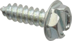 Value Collection - #10 Hex Washer Head Slotted Sheet Metal Screw - Steel, 5/8" Length Under Head, Grade 2 - Exact Industrial Supply