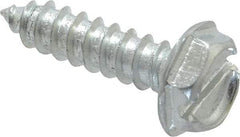 Value Collection - #10 Hex Washer Head Slotted Sheet Metal Screw - Steel, 3/4" Length Under Head, Grade 2 - Exact Industrial Supply