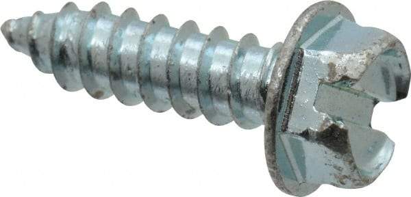 Value Collection - #12 Hex Washer Head Slotted Sheet Metal Screw - Steel, 3/4" Length Under Head, Grade 2 - Exact Industrial Supply