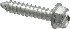 Value Collection - #12 Hex Washer Head Slotted Sheet Metal Screw - Steel, 1" Length Under Head, Grade 2 - Exact Industrial Supply