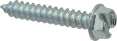 Value Collection - #12 Hex Washer Head Slotted Sheet Metal Screw - Steel, 1-1/4" Length Under Head, Grade 2 - Exact Industrial Supply
