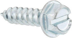 Value Collection - #14 Hex Washer Head Slotted Sheet Metal Screw - Steel, 1" Length Under Head, Grade 2 - Exact Industrial Supply