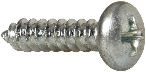 Value Collection - #10 Pan Head Phillips Sheet Metal Screw - Steel, 3/4" Length Under Head, Grade 2 - Exact Industrial Supply