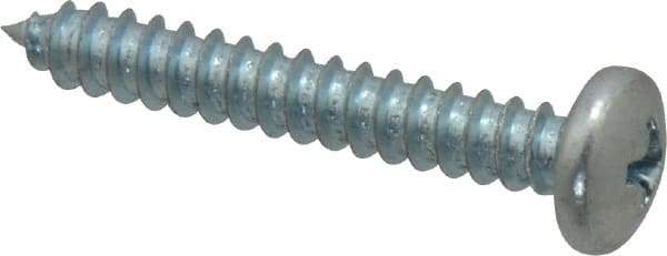 Value Collection - #10 Pan Head Phillips Sheet Metal Screw - Steel, 1-1/4" Length Under Head, Grade 2 - Exact Industrial Supply