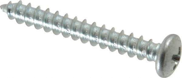 Value Collection - #10 Pan Head Phillips Sheet Metal Screw - Steel, 1-1/2" Length Under Head, Grade 2 - Exact Industrial Supply