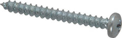 Value Collection - #10 Pan Head Phillips Sheet Metal Screw - Steel, 1-3/4" Length Under Head, Grade 2 - Exact Industrial Supply