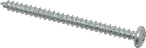 Value Collection - #10 Pan Head Phillips Sheet Metal Screw - Steel, 2-1/2" Length Under Head, Grade 2 - Exact Industrial Supply