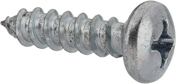 Value Collection - #12 Pan Head Phillips Sheet Metal Screw - Steel, 7/8" Length Under Head, Grade 2 - Exact Industrial Supply