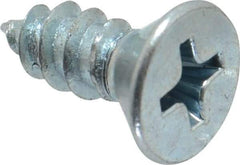 Value Collection - #10 Flat Head Phillips Sheet Metal Screw - Steel, 1/2" OAL, Grade 2 - Exact Industrial Supply