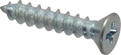 Value Collection - #10 Flat Head Phillips Sheet Metal Screw - Steel, 1" OAL, Grade 2 - Exact Industrial Supply