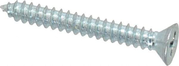 Value Collection - #10 Flat Head Phillips Sheet Metal Screw - Steel, 1-1/2" OAL, Grade 2 - Exact Industrial Supply