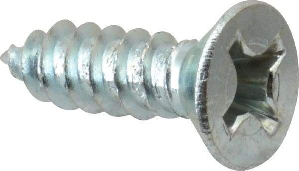 Value Collection - #12 Flat Head Phillips Sheet Metal Screw - Steel, 3/4" OAL, Grade 2 - Exact Industrial Supply
