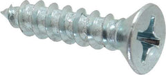 Value Collection - #12 Flat Head Phillips Sheet Metal Screw - Steel, 1" OAL, Grade 2 - Exact Industrial Supply