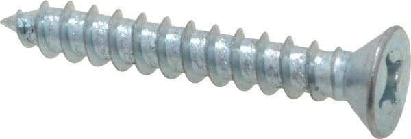 Value Collection - #12 Flat Head Phillips Sheet Metal Screw - Steel, 1-1/2" OAL, Grade 2 - Exact Industrial Supply