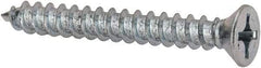 Value Collection - #12 Flat Head Phillips Sheet Metal Screw - Steel, 1-3/4" OAL, Grade 2 - Exact Industrial Supply