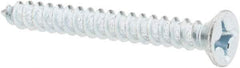 Value Collection - #12 Flat Head Phillips Sheet Metal Screw - Steel, 2" OAL, Grade 2 - Exact Industrial Supply