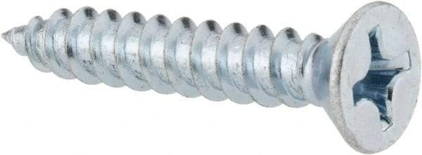 Value Collection - #14 Flat Head Phillips Sheet Metal Screw - Steel, 1-1/2" OAL, Grade 2 - Exact Industrial Supply