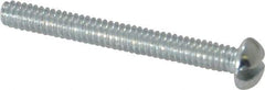 Value Collection - #2-56 UNC, 3/4" Length Under Head Slotted Drive Machine Screw - Round Head, Alloy Steel, Zinc-Plated Finish, Without Washer - Exact Industrial Supply