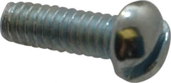 Value Collection - #3-48 UNC, 5/16" Length Under Head Slotted Drive Machine Screw - Round Head, Grade J82 Steel, Zinc-Plated Finish, Without Washer - Exact Industrial Supply