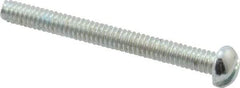 Value Collection - #3-48 UNC, 1" Length Under Head Slotted Drive Machine Screw - Round Head, Alloy Steel, Zinc-Plated Finish, Without Washer - Exact Industrial Supply