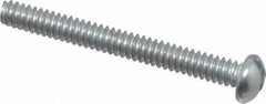 Value Collection - #4-40 UNC, 1" Length Under Head Slotted Drive Machine Screw - Round Head, Grade J82 Steel, Zinc-Plated Finish, Without Washer - Exact Industrial Supply